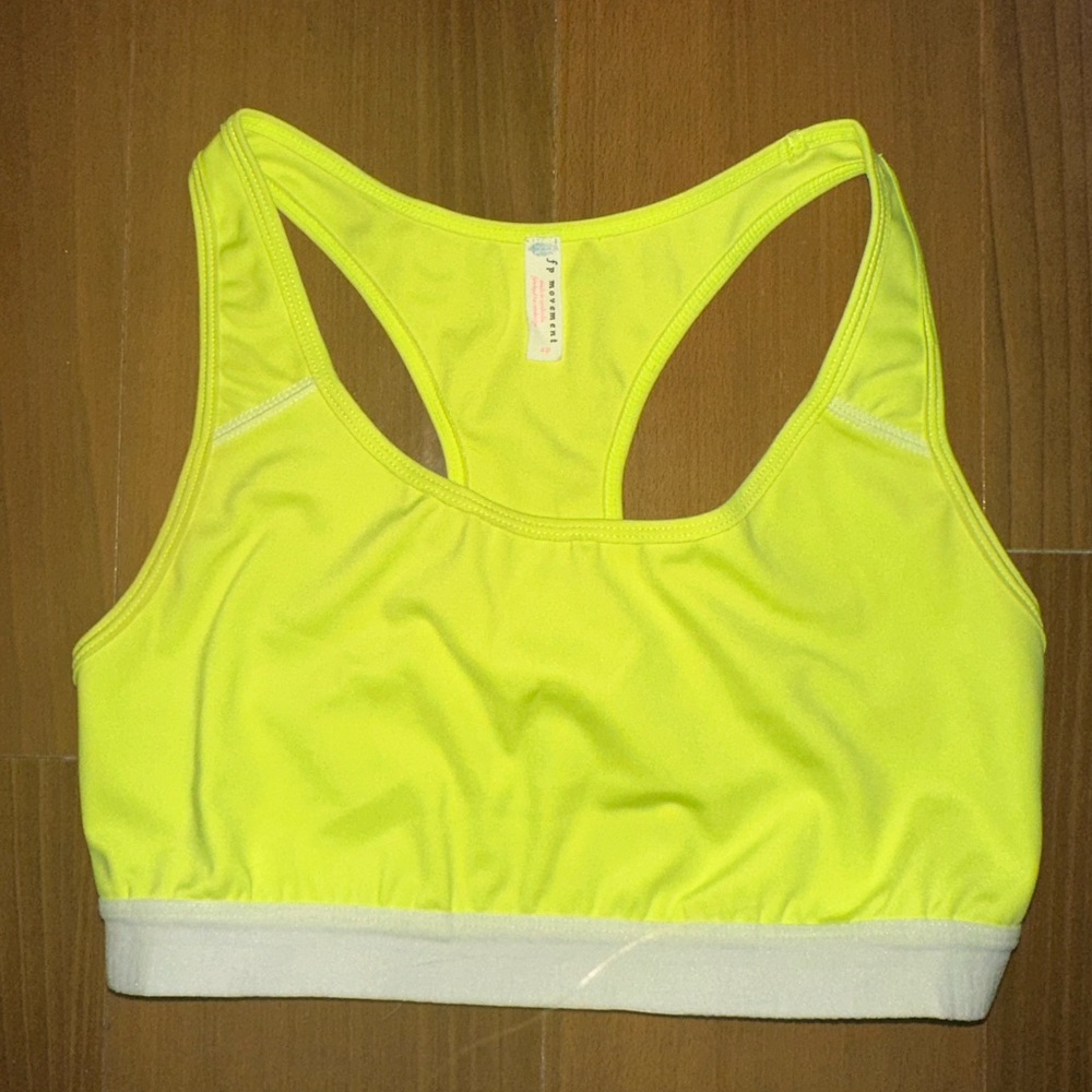 Free People Movement Neon Yellow Sports bra